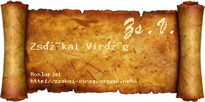 Zsákai Virág névjegykártya